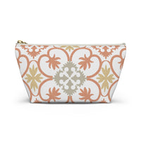 Portugal Tile Accessory Pouch w T-bottom in Orange